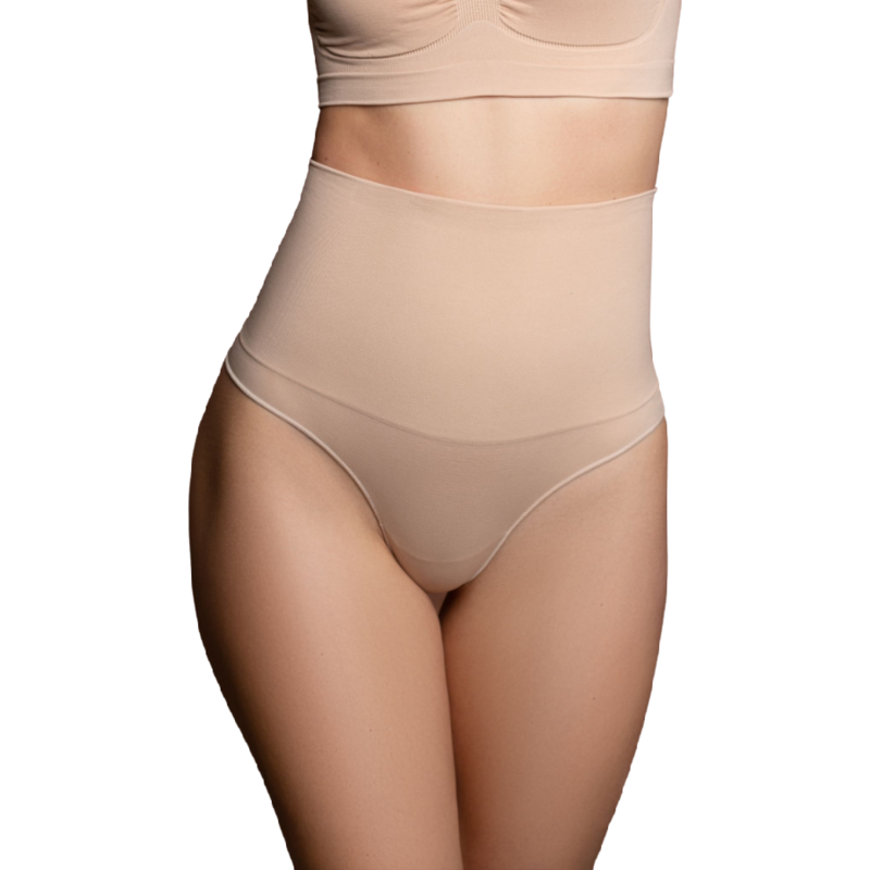 BYE-BRA - CINTO SEM EMENDA ESTILO TANGA BEIGE TAMANHO L - Image 2