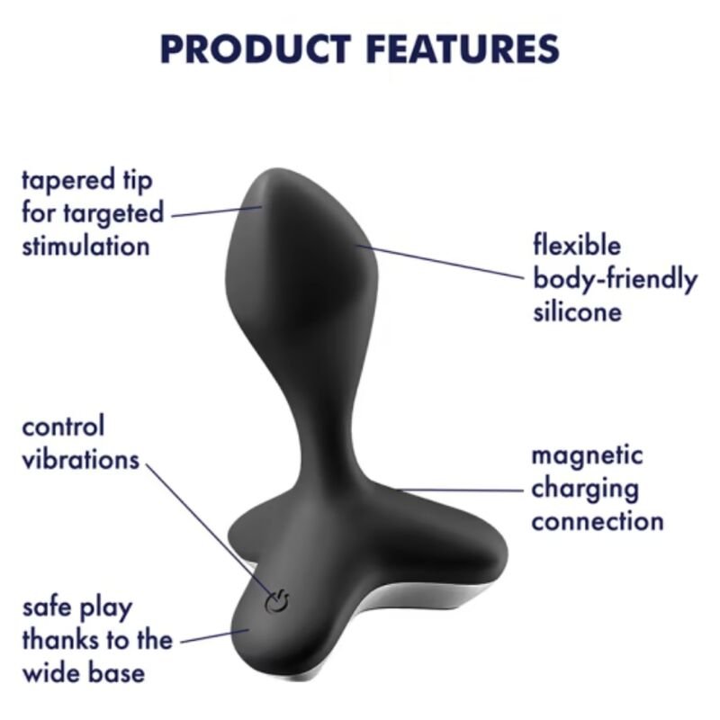 SATISFYER - GAME CHANGER PLUG VIBRADOR PRETO - Image 4