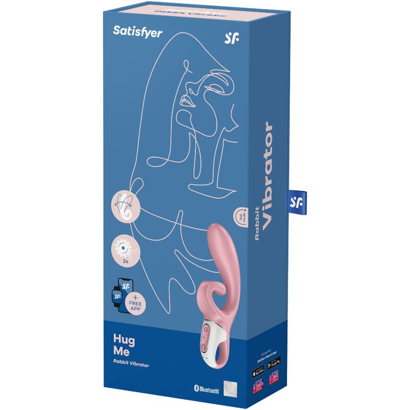 SATISFYER - APLICATIVO VIBRADOR DE COELHO HUG ME ROSA - Image 4