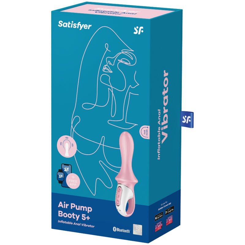SATISFYER - AIR PUMP BOOTY 5+ VIBRADOR ANAL INFLVEL ROSA - Image 4