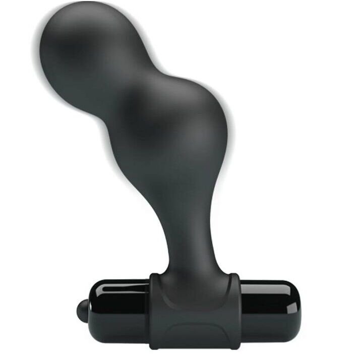 MR PLAY - PLUG ANAL VIBRADOR DE SILICONE PRETO - Image 2