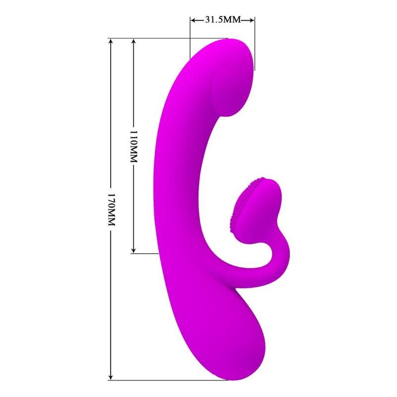 PRETTY LOVE - VIBRADOR SINCERO E ONDAS ESTIMULANTES DO CLITÓRIS SILICONE ROXO - Image 5