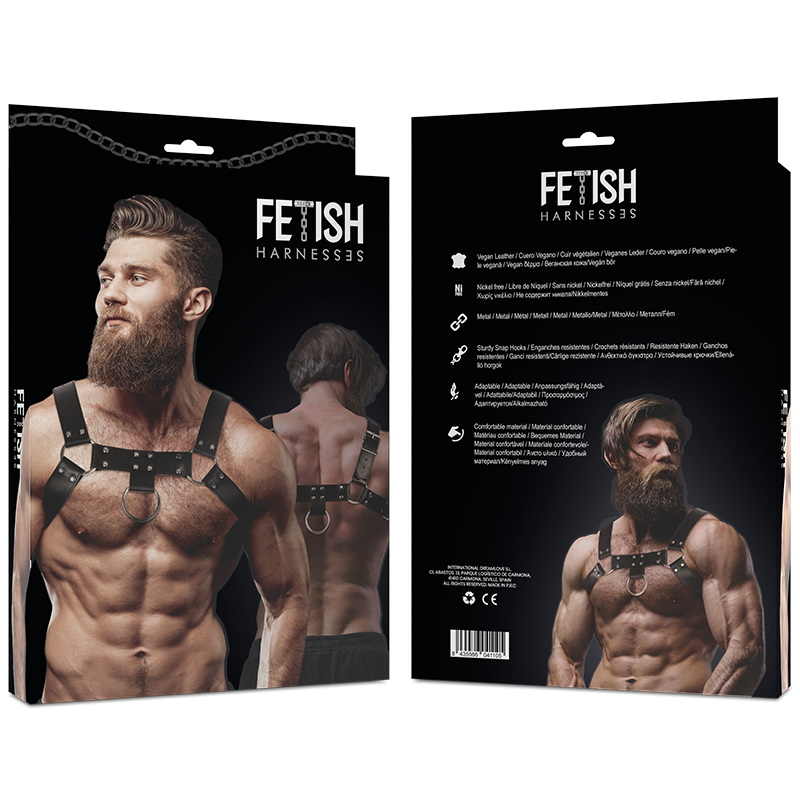 FETISH SUBMISSIVE ATTITUDE - ARNÊS DE PEITO DE COURO ECOLÓGICO MASCULINO - Image 2