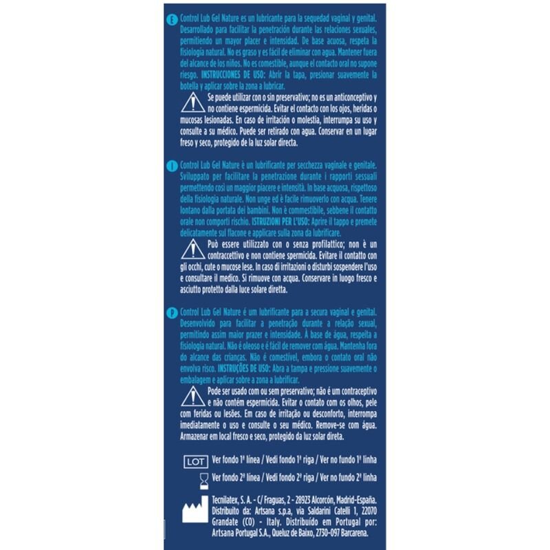 CONTROL - GEL LUBRIFICANTE NATURAL LUB 75 ML - Image 2