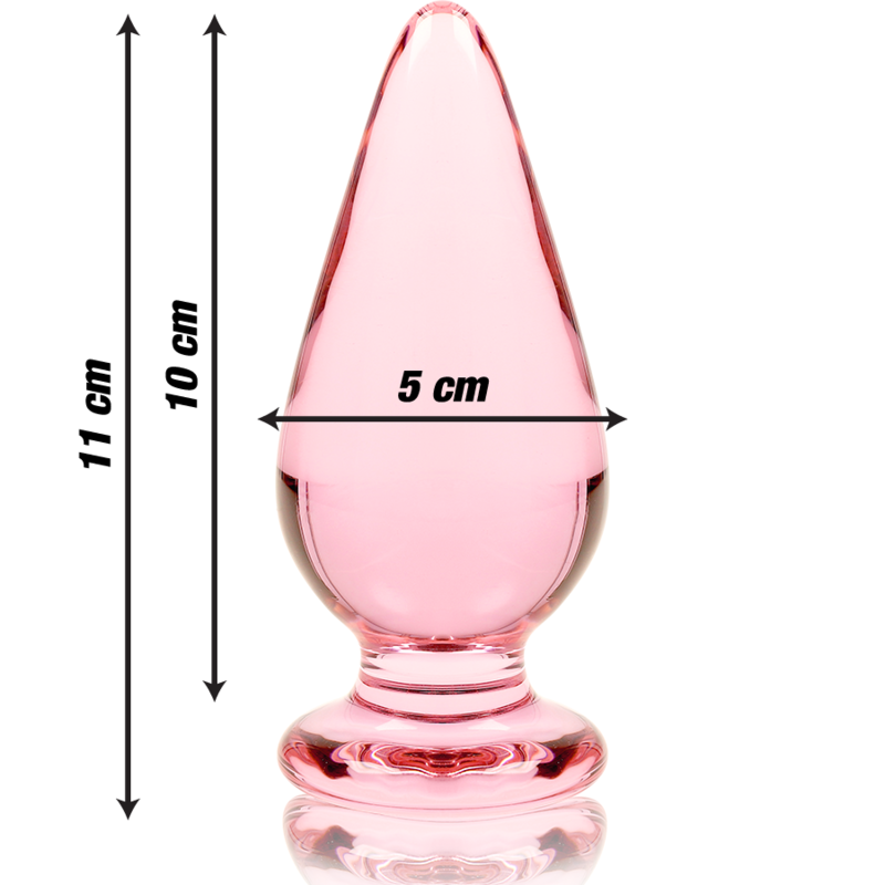 NEBULA SERIES BY IBIZA - MODELO 4 ANAL PLUG VIDRO BOROSILICADO ROSA 11 CM -O- 5 CM - Image 3