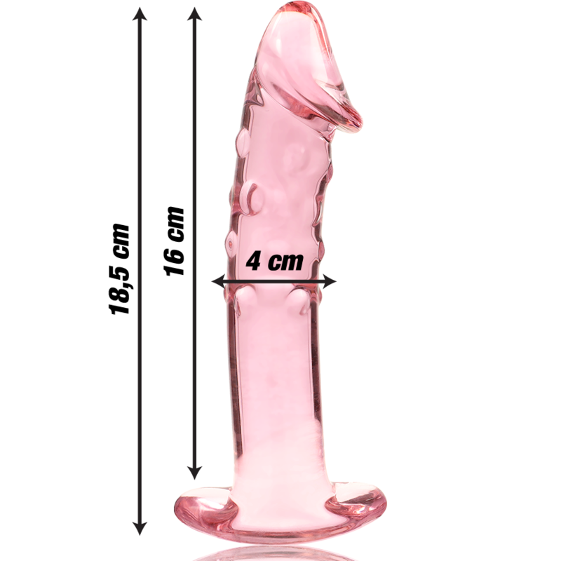 NEBULA SERIES BY IBIZA - MODELO 19 DILDO VIDRO BOROSILICADO ROSA 18.5 CM -O- 4 CM - Image 3