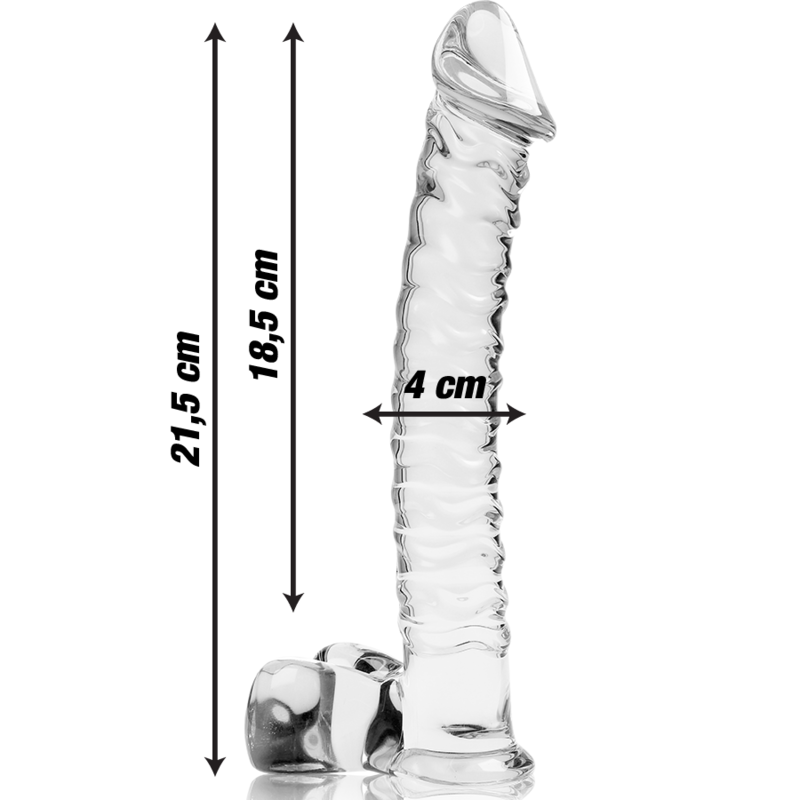 NEBULA SERIES BY IBIZA - MODELO 23 DILDO VIDRO BOROSILICADO TRANSPARENTE 21.5 CM -O- 4 CM - Image 3