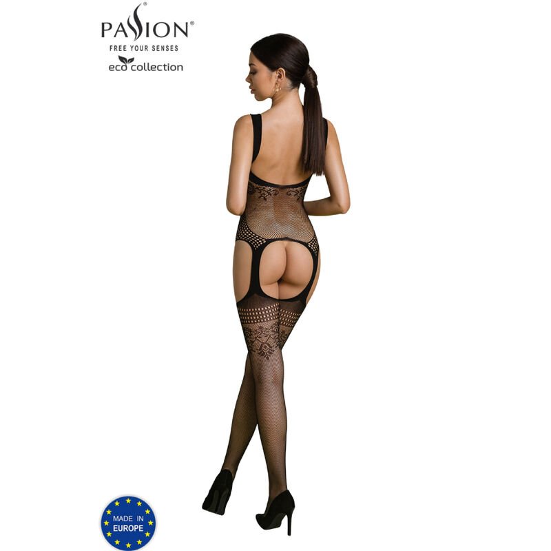 PASSION - COLEO ECO BODYSTOCKING ECO BS008 PRETO - Image 2