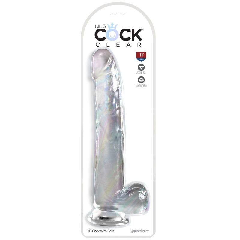 KING COCK - CLEAR DILDO COM TESTÍCULOS 24.8 CM TRANSPARENTE - Image 2