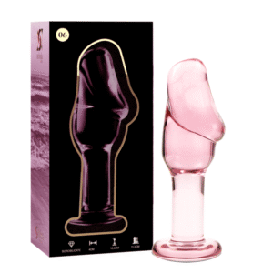 NEBULA SERIES BY IBIZA - MODELO 6 PLUG ANAL VIDRO BOROSILICADO ROSA 12.5 CM -O- 4 CM