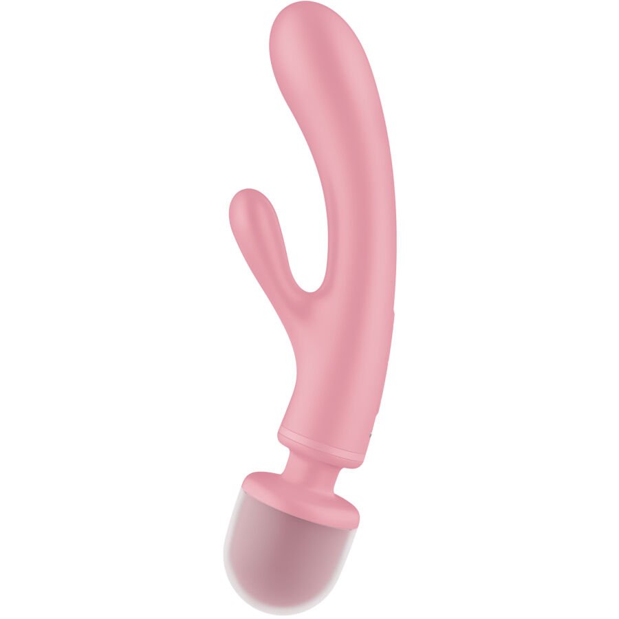 SATISFYER - TRIPLE LOVER RABBIT VIBRADOR MASSAGER ROSA - Image 3