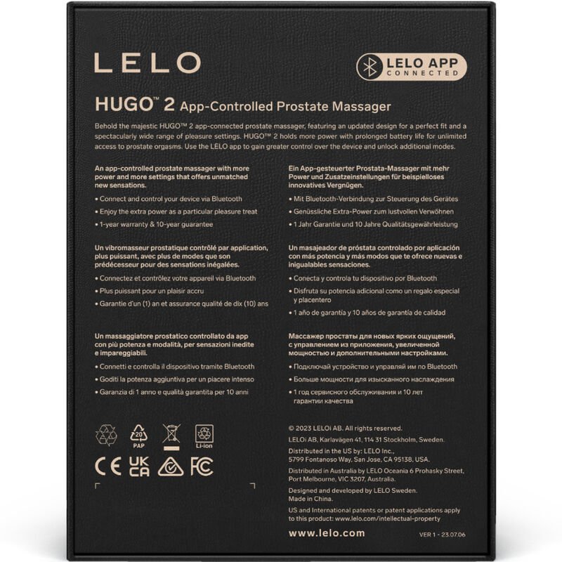 LELO - MASSAGEADOR DE PRÓSTATA HUGO 2 PRETO - Image 4