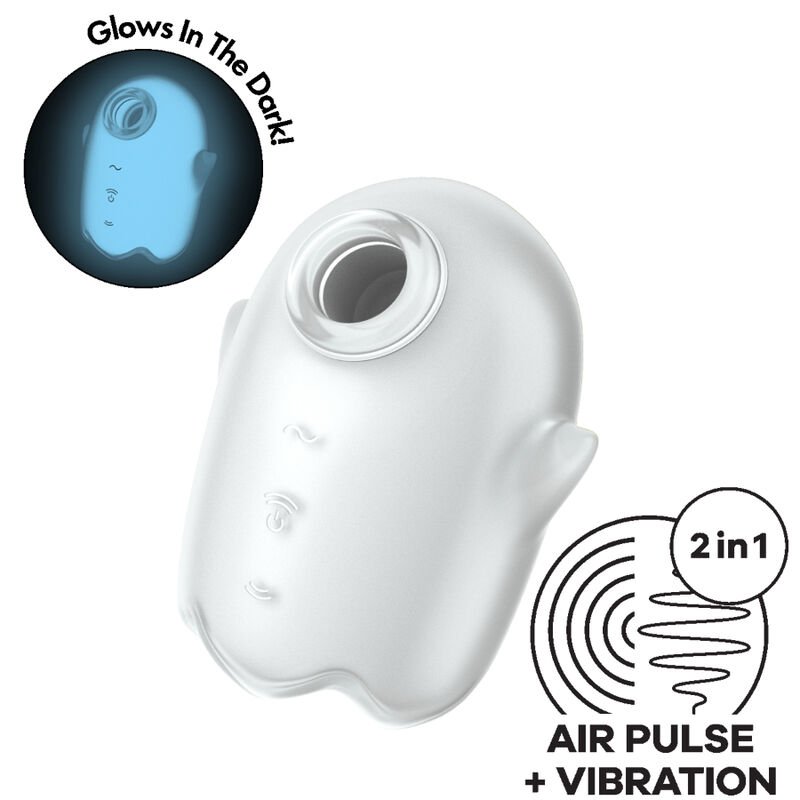 SATISFYER - GLOWING GHOST AIR PULSE & VIBRADOR BRANCO - Image 4