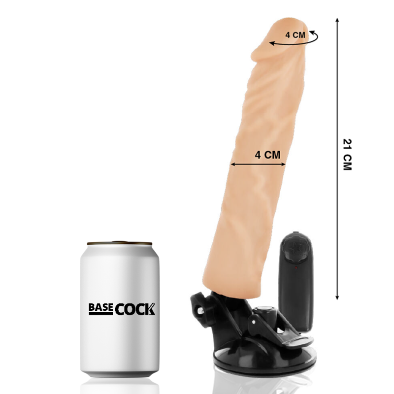 BASECOCK - VIBRADOR REALÍSTICO CONTROLE REMOTO NATURAL 21 CM -O- 4 CM - Image 2