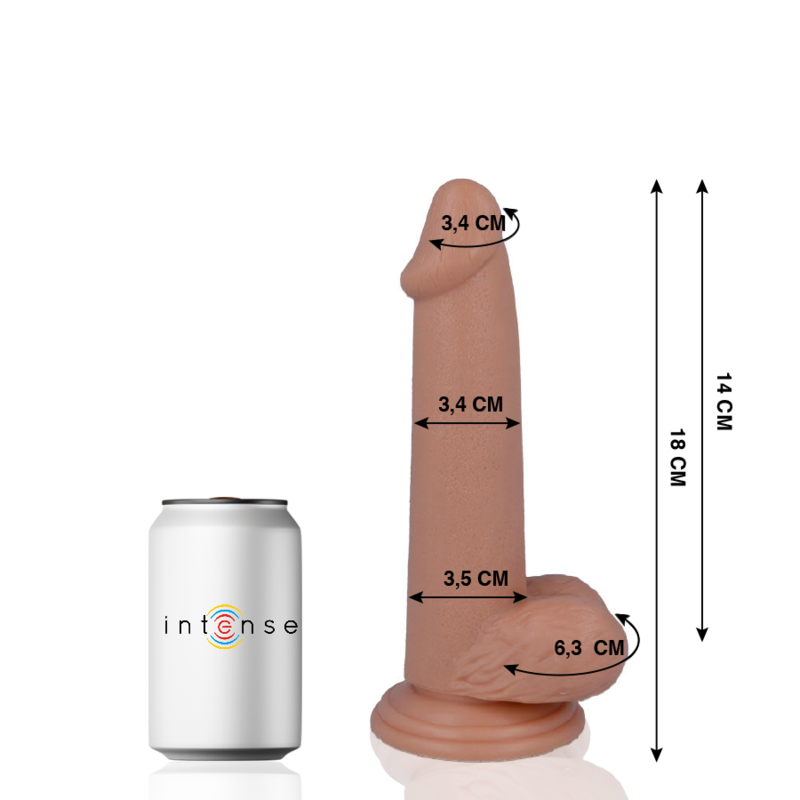 MR INTENSE - 10 REALISTIC PENIS 18 CM -O- 3.4 CM - Image 2