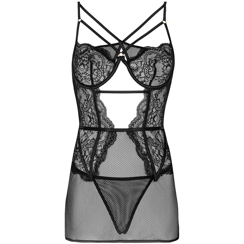 LIVCO CORSETTI FASHION - CAMISA BARIRIN LC 90633 + CALCINHA PRETA - Image 3