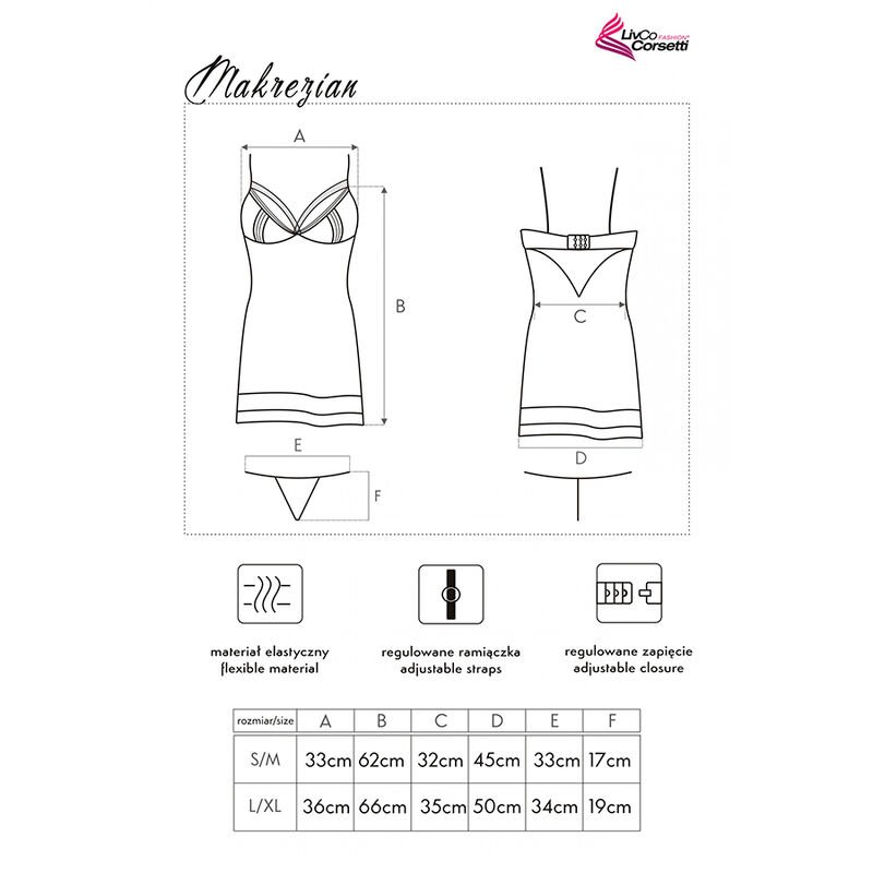 LIVCO CORSETTI FASHION - MAKREZIAN LC 90545 CAMISA + CALA PRETA L/XL - Image 5