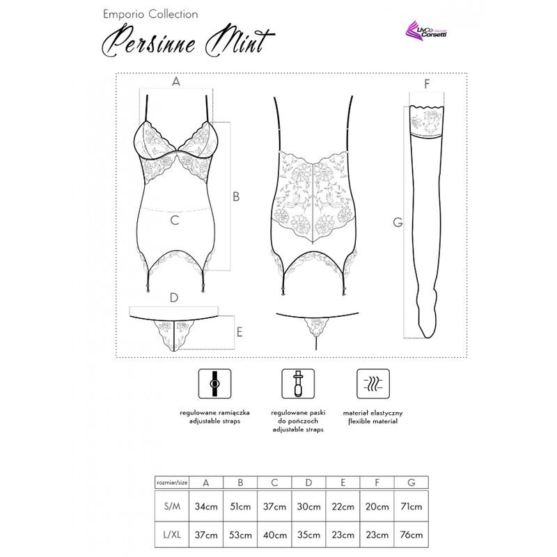 LIVCO CORSETTI FASHION - PERSINNE MIT EMPORIO SET CORSET + CALCINHA + MEIAS - Image 5