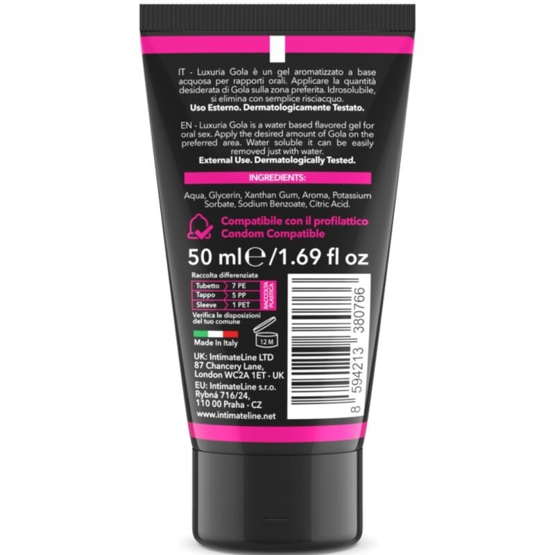 INTIMATELINE LUXURIA - SEXO ORAL GEL SABOR CEREJA 50 ML - Image 2