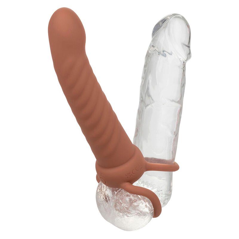 CALEXOTICS - MAXX RIBBED DUAL PENETRATOR 10 VIBRAÇÕES MARROM - Image 5