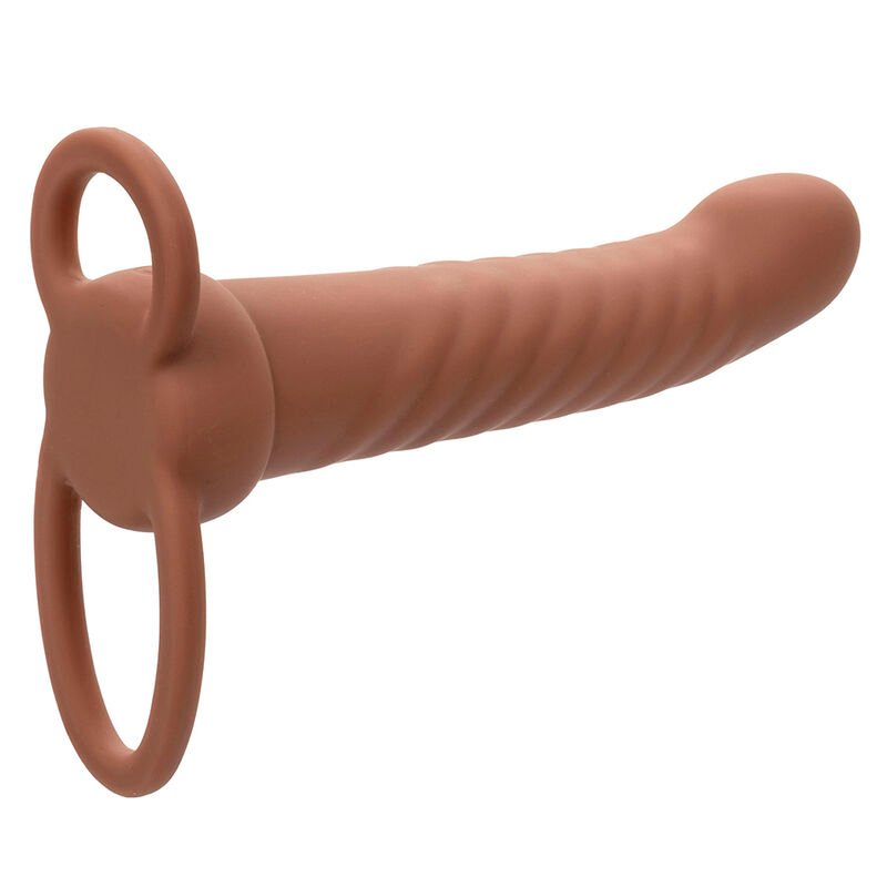 CALEXOTICS - MAXX RIBBED DUAL PENETRATOR 10 VIBRAÇÕES MARROM - Image 3