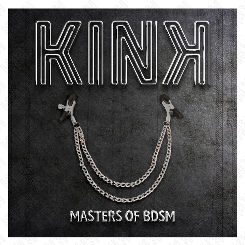 KINK - PINÇAS PARA BICOS COM 2 CORRENTES GROSSAS PRATA 20/23 CM - Image 5