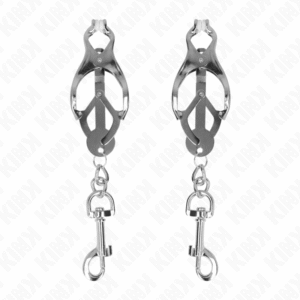 KINK - PINÇAS DE TREVO JAPONÊS COM GANCHOS PRATA