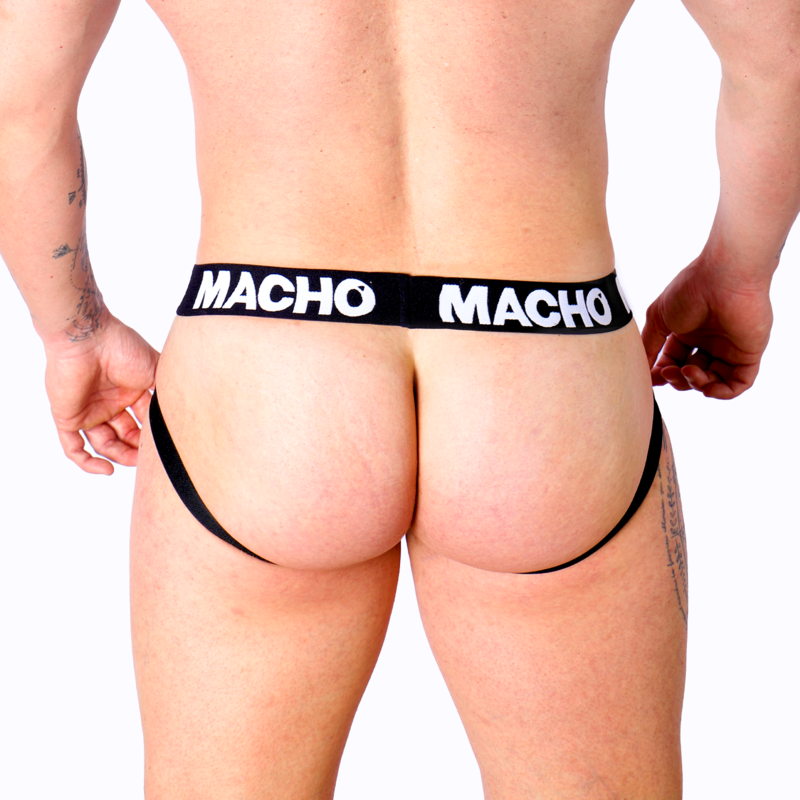 MACHO - MX27GR JOCK COURO CINZA BEGE M - Image 4
