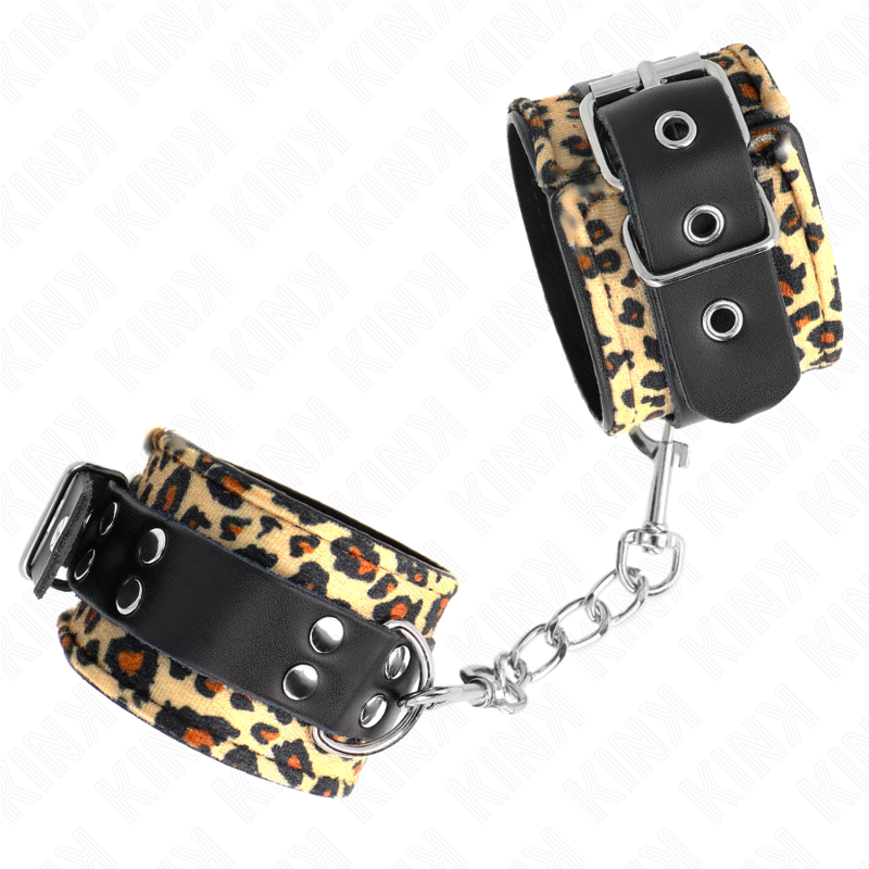 KINK - RETENÇÃO DE PULSO DE COURO REAL LEOPARDO AJUSTÁVEL 18-29 CM X 5,5 CM - Image 2