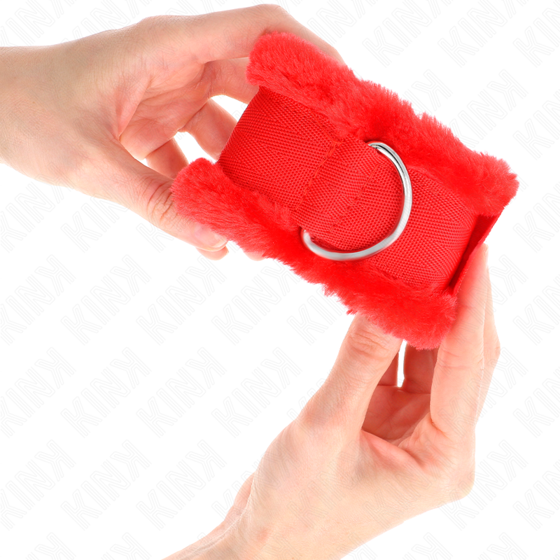 KINK - PULSO FORRO PELUDO VERMELHO AJUSTÁVEL 17-31 CM X 7 CM - Image 3