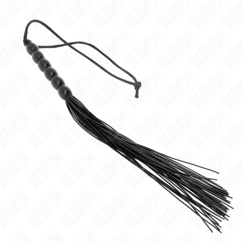 KINK - MINI CHICOTE DE SILICONE COM 6 CONTAS PRETAS 26 CM - Image 2