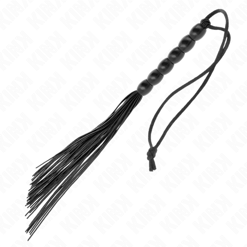 KINK - MINI CHICOTE DE SILICONE COM 6 CONTAS PRETAS 26 CM - Image 5