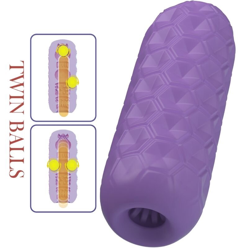 PRETTY LOVE - MASTURBADOR MASCULINO TWIN BALLS ROXO - Image 5