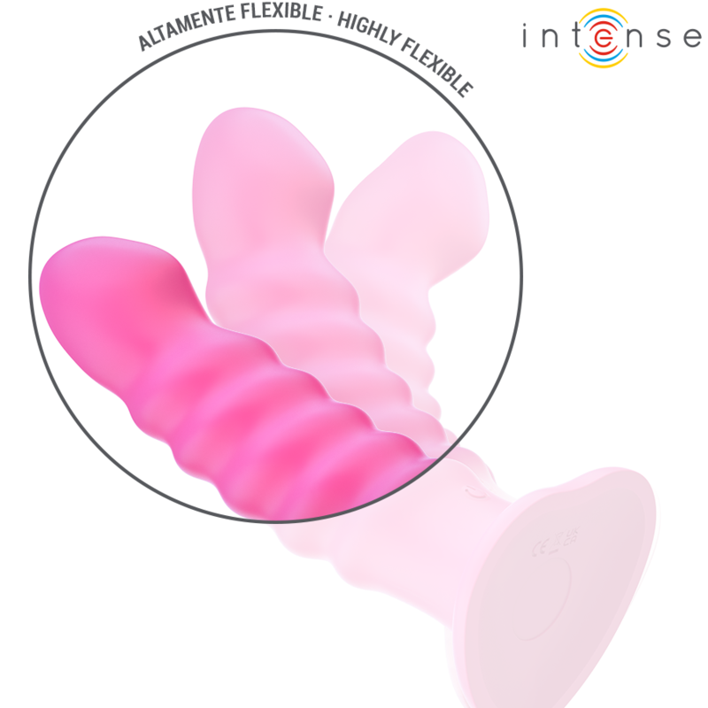 INTENSE - VIBRADOR CINDY TAMANHO L DESIGN ESPIRAL 10 VIBRAÇÕES ROSA CONTROLE REMOTO - Image 4