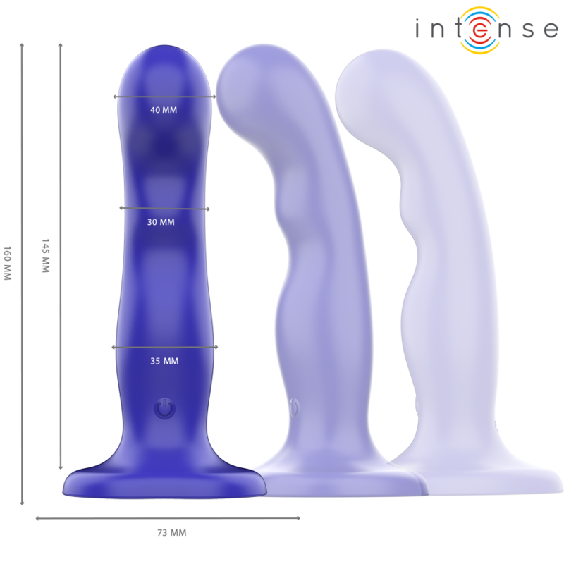 INTENSE - VIBRADOR SHORTY COM VENTOSA AZUL CONTROLE REMOTO - Image 2