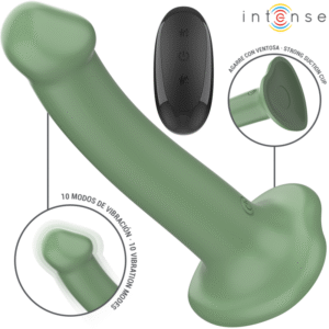 INTENSE - VIBRADOR BECCA COM VENTOSA 10 VIBRAÇÕES VERDE CONTROLE REMOTO