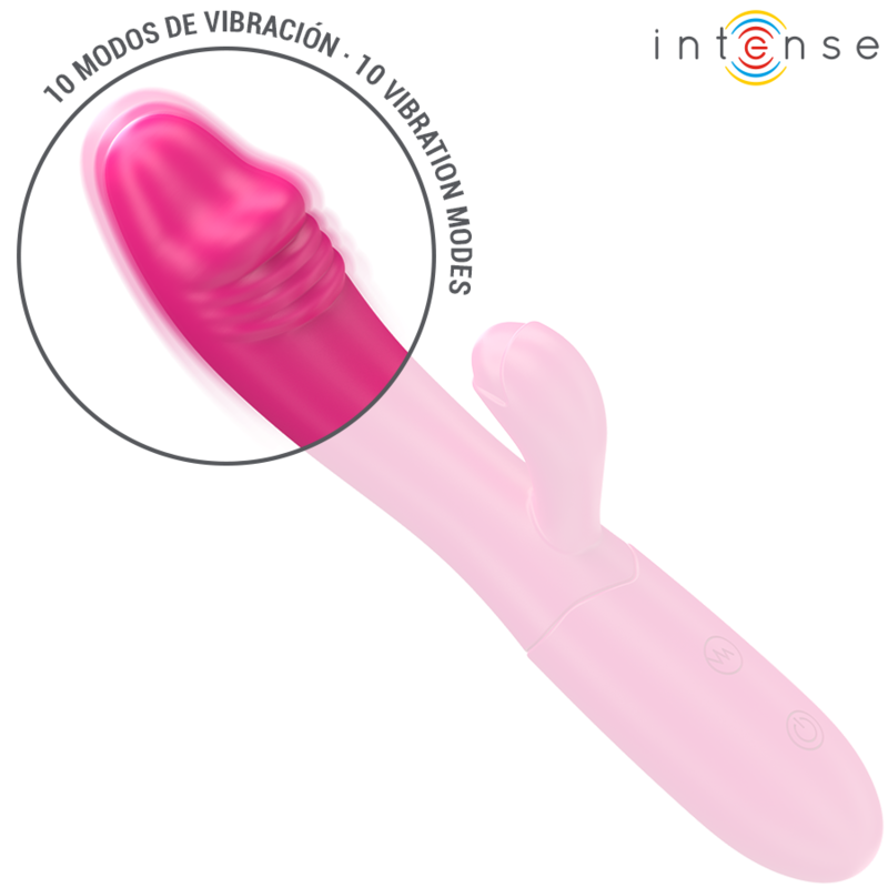 INTENSE - IVY VIBRADOR FLEXÍVEL 10 VIBRAÇÕES COM LÍNGUA ESTIMULANTE ROSA - Image 3