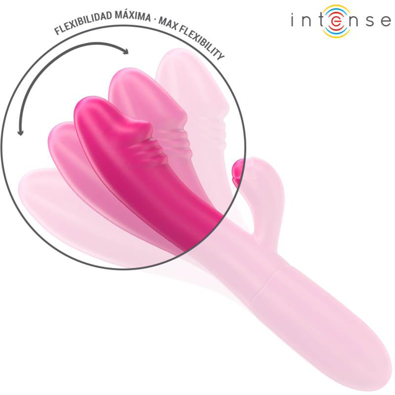 INTENSE - IVY VIBRADOR FLEXÍVEL 10 VIBRAÇÕES COM LÍNGUA ESTIMULANTE ROSA - Image 5