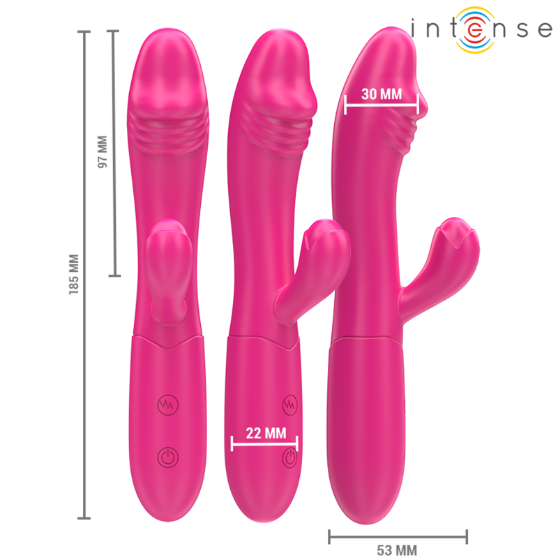 INTENSE - IVY VIBRADOR FLEXÍVEL 10 VIBRAÇÕES COM LÍNGUA ESTIMULANTE ROSA - Image 2