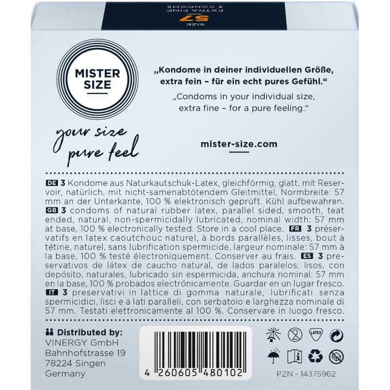 MISTER SIZE - PRESERVATIVO TAMANHO L 57 MM (3 UNIDADES) - Image 3