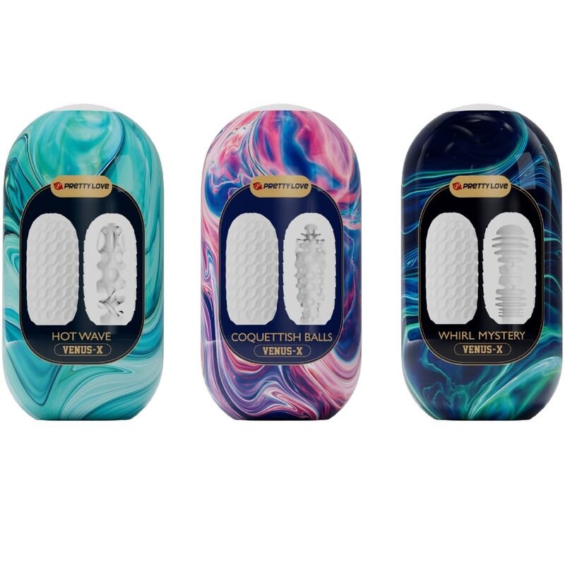 PRETTY LOVE - VENUS X 15 MASTURBADORES MASCULINOS DE SILICONE BRANCO - Image 2