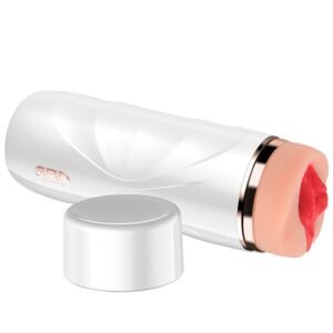 SHEQU - MASTURBADOR VAGINA RILEY COM VIBRAÇÃO E ONDAS ESTIMULANTES