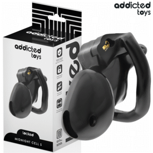 ADDICTED TOYS LOCKED - GAIOLA PARA PÊNIS CELL MINDNIGHT TAMANHO S 4.8 CM