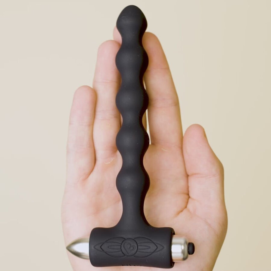 ROCKS-OFF - PETITE SENSATIONS PEARLS PLUG ANAL VIBRADOR PRETO - Image 2