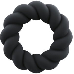 ROCKS-OFF - ANEL MASTURBADOR DE SILICONE PRETO TWIST