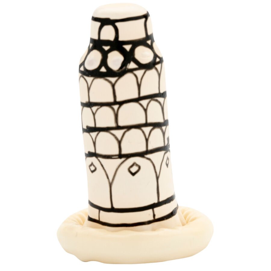 CONDOMERIE - PRESERVATIVOS NOVIDADES PINTADOS À MÃO TORRE DE PISA - Image 4