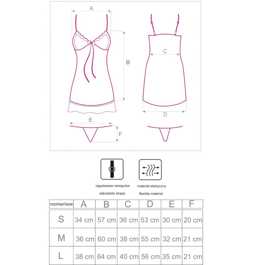 LIVCO CORSETTI FASHION - HYEONA 1710 BABYDOLL + TANGA ROSE M - Image 5