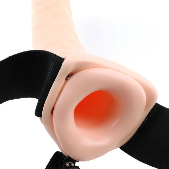 FETISH FANTASY SERIES - 19 CM VIBRATÓRIO OCO STRAP-ON MARROM - Image 4