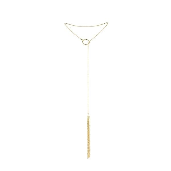 BIJOUX - COLAR MAGNÍFICO DE METAL COM FRANJAS DOURADAS - Image 2