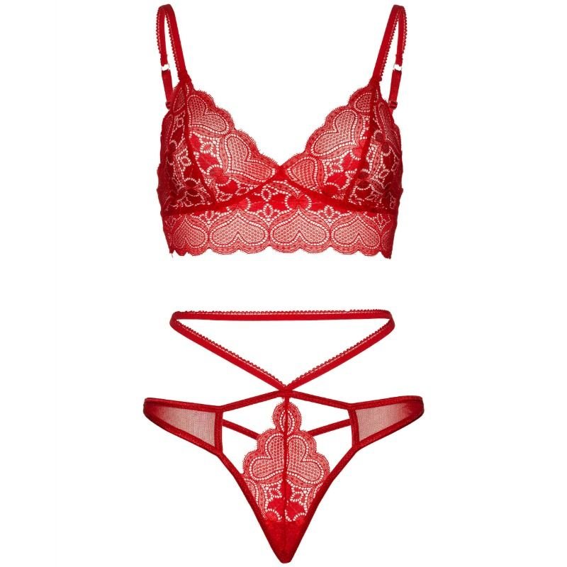 LEG AVENUE - CONJUNTO 2 PEAS BRALETTE DE RENDA E TANGA S/M - Image 3
